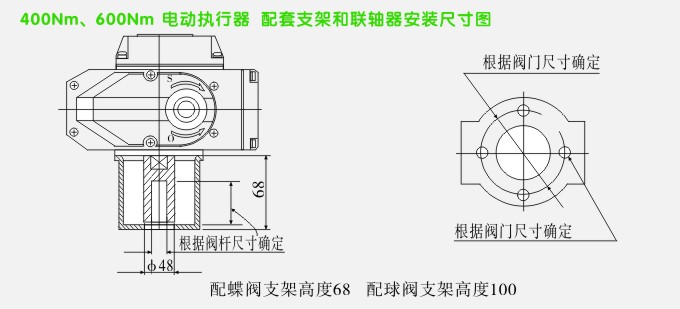 YTDZ智能电动球阀安装示意图：4