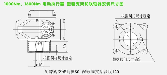 YTDZ智能电动球阀安装示意图：5