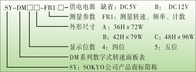 DM转速表选型表