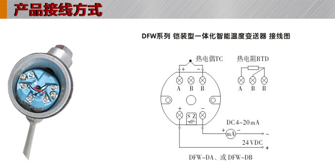 温度变送器模块,DFW高精度温度变送器,温度变送器接线方式