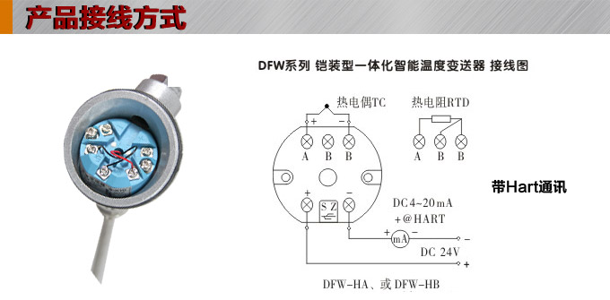 温度变送器模块,DFW智能温度变送器接线方式