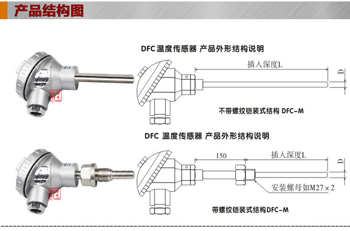 温度传感器,DFC一体化温度传感器结构图1