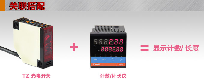 光电开关,TZ-W50扁平形光电开关,光电传感器关联搭配