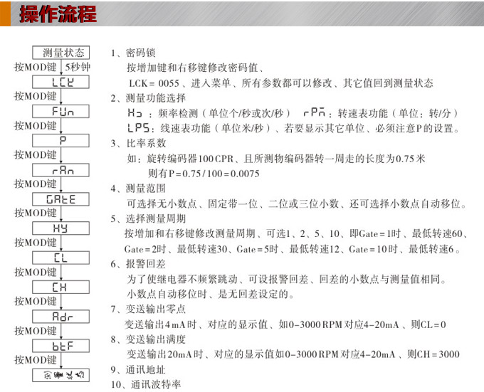 转速表,FT频率表,线速度表操作流程