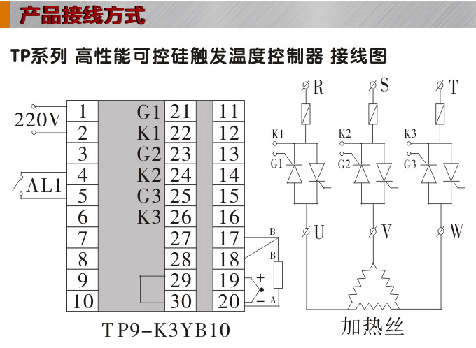 温度控制器,TP9三相移相触发温控器,可控硅温度控制器接线图