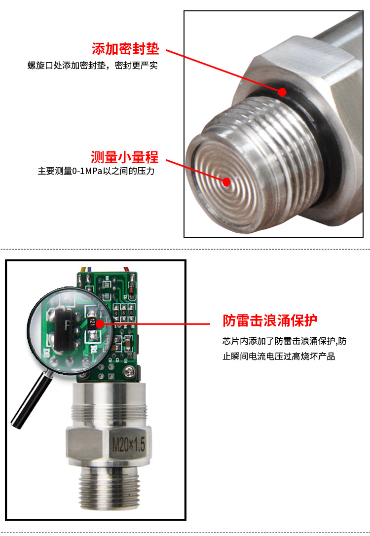 压力传感器,PG1300P数显压力变送器细节图3